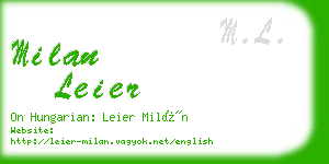 milan leier business card